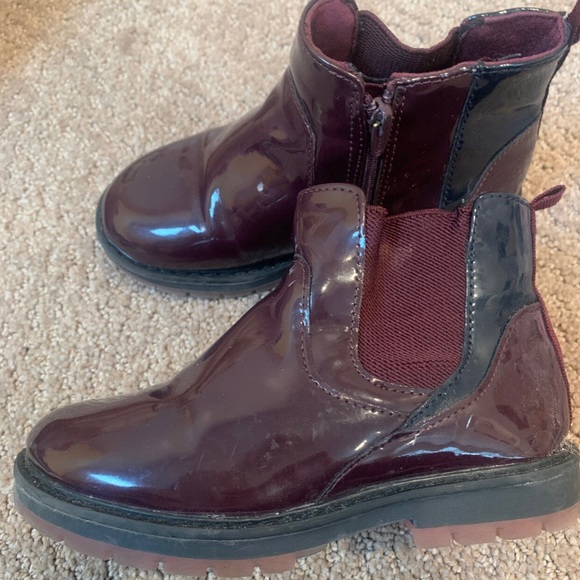 Zara Patent Leather Chelsea Boots Size 9.5 / 26 - Picture 4 of 5